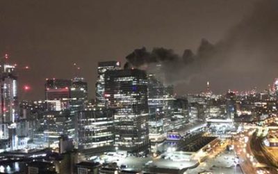 Barclays Skyscraper Hosts Rooftop Fire Simulation